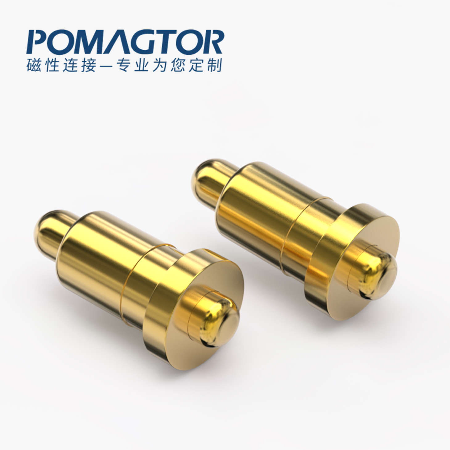 弹簧针 双头式：电镀黄铜Au1u，电压12V，电流1A，弹力10000次+，工作温度-40°~150°