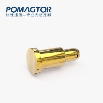 弹簧针 SMT式：电镀黄铜Au1u，电压12V，电流1A，弹力10000次+，工作温度-40°~150°