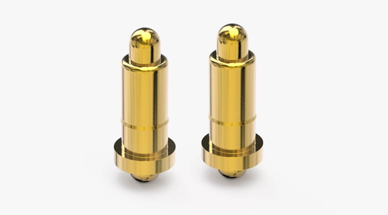 弹簧针 双头式：电镀黄铜Au1u，电压12V，电流1A，弹力10000次+，工作温度-40&deg;~150&deg;