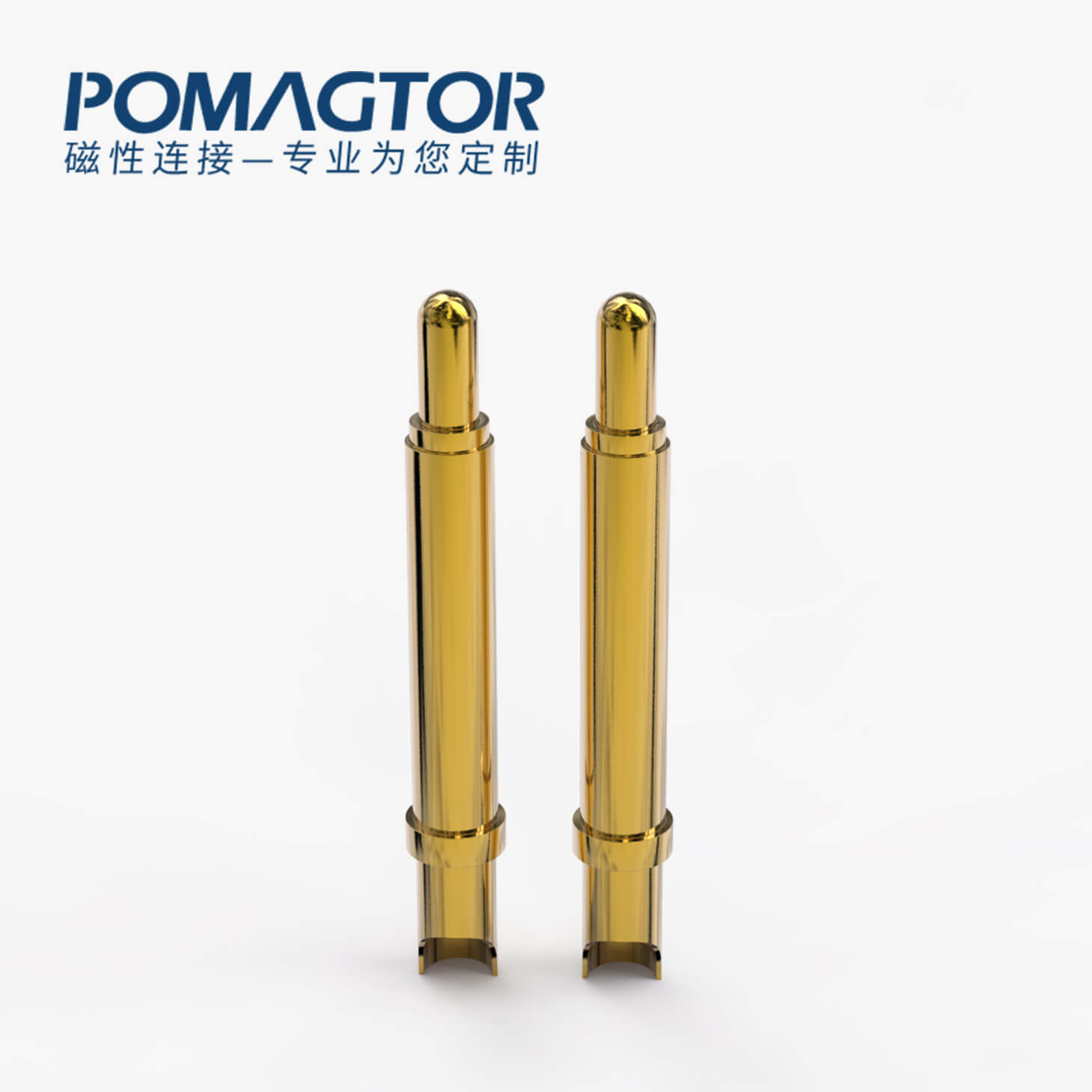 弹簧针 焊线式：电镀黄铜Au50u，电流3A，工作行程1.5mm:140±20gf，弹力50000次+，工作温度-30°~85°