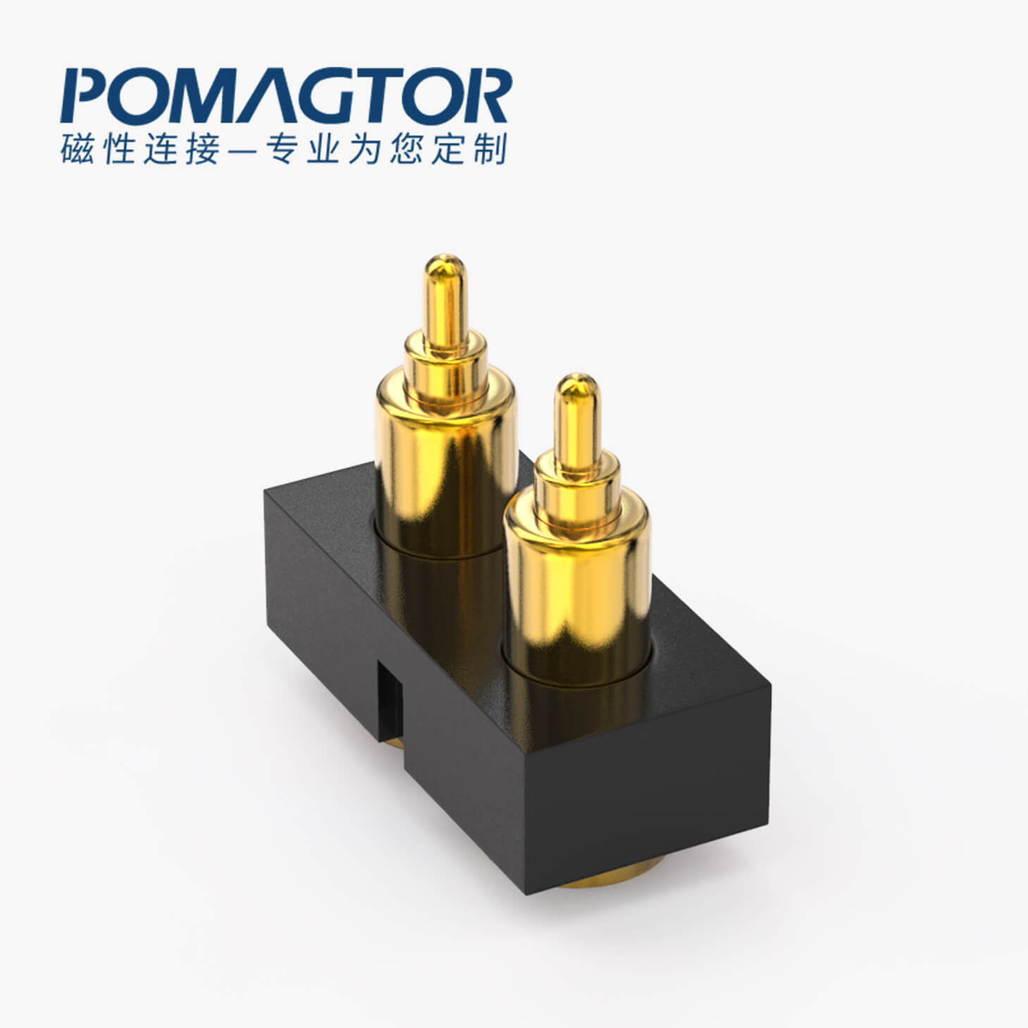 弹簧针连接器 SMT式：2PIN，电镀黄铜Au3u，电压12V，电流1.2A，工作行程0.8mm:150gfMax，弹力30000次+，工作温度-30°~85°