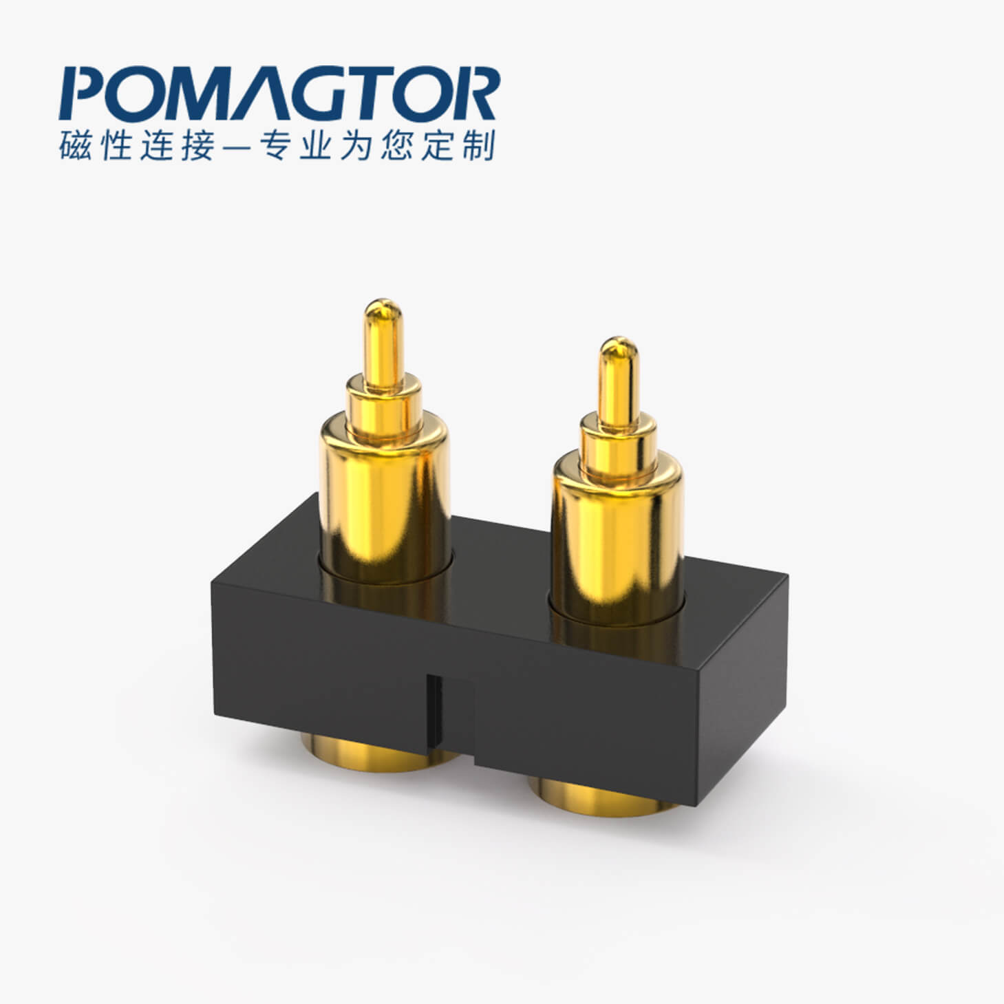 弹簧针连接器 SMT式：2PIN，电镀黄铜Au3u，电压12V，电流1.2A，工作行程0.8mm:150gfMax，弹力30000次+，工作温度-30°~85°