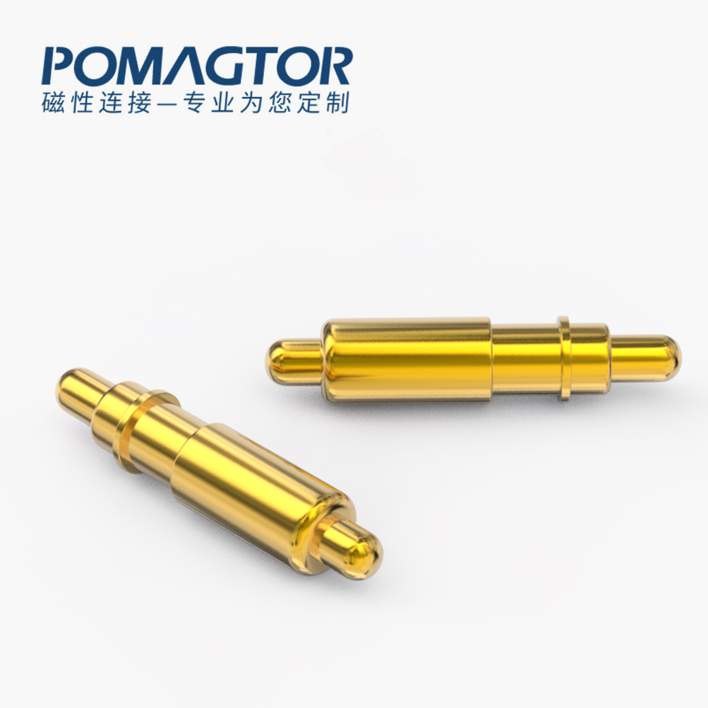 弹簧针 双头式：电镀黄铜Au1u，电压12V，电流1A，弹力10000次+，工作温度-40°~150°