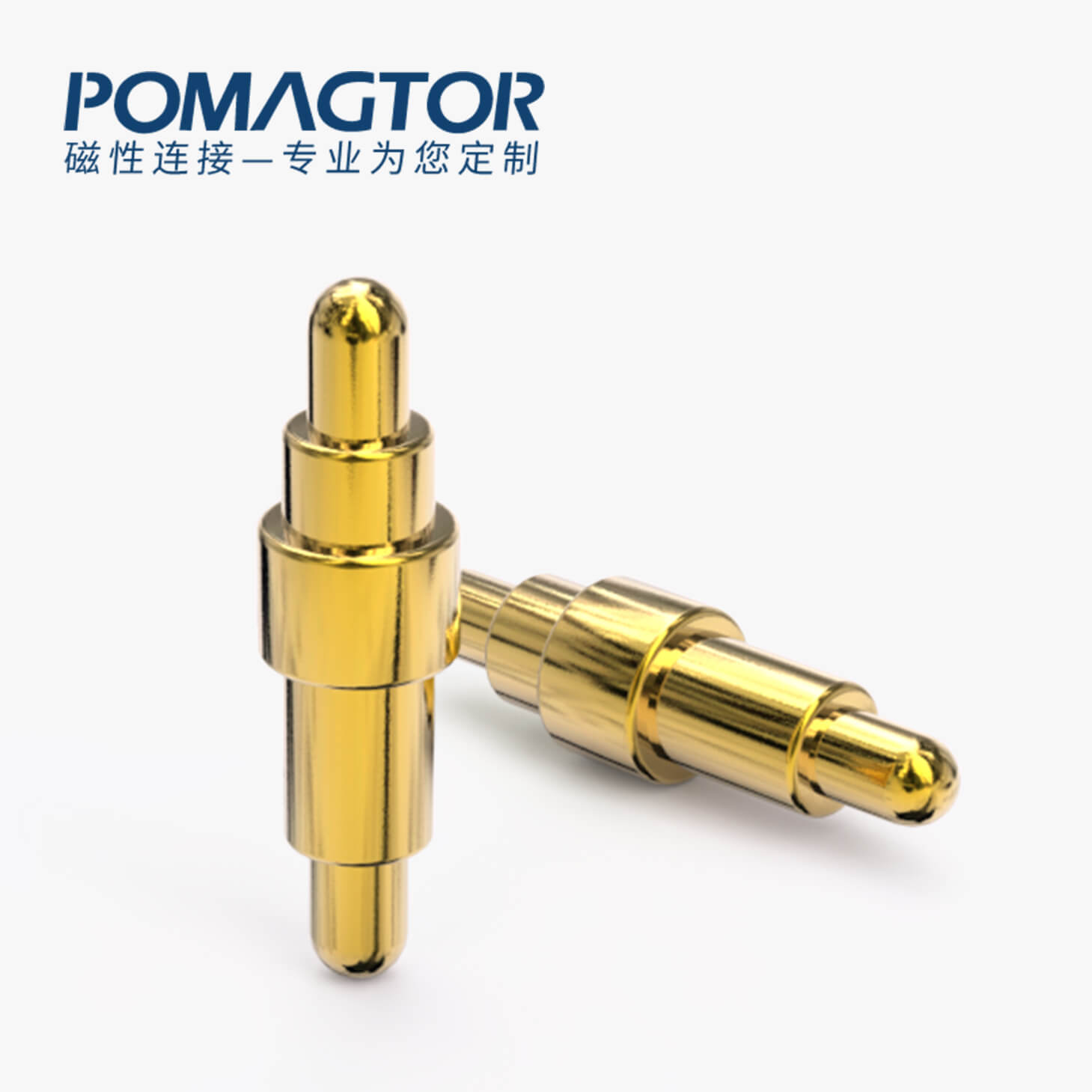 弹簧针 双头式：电镀黄铜Au1u，电压12V，电流1A，弹力10000次+，工作温度-40°~150°