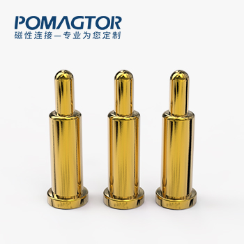弹簧针 SMT式：电镀黄铜Au1u，电压12V，电流1A，弹力10000次+，工作温度-40°~150°