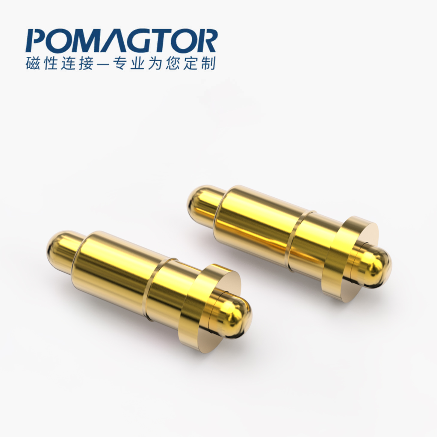 弹簧针 双头式：电镀黄铜Au1u，电压12V，电流1A，弹力10000次+，工作温度-40°~150°