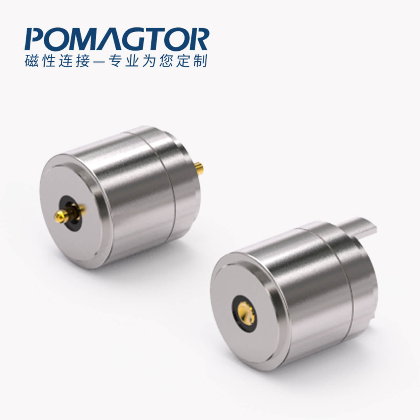 磁吸连接器 圆形磁性系列：2PIN，电镀黄铜Au3u，电压5V，电流1.5A，工作行程0.8mm:60gfMax，弹力10000次+，工作温度-30°~85°