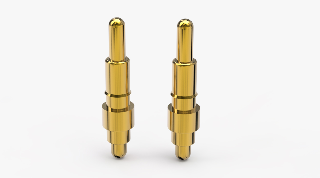 弹簧针 双头式：电镀黄铜Au1u，电压12V，电流1A，弹力10000次+，工作温度-40&deg;~150&deg;