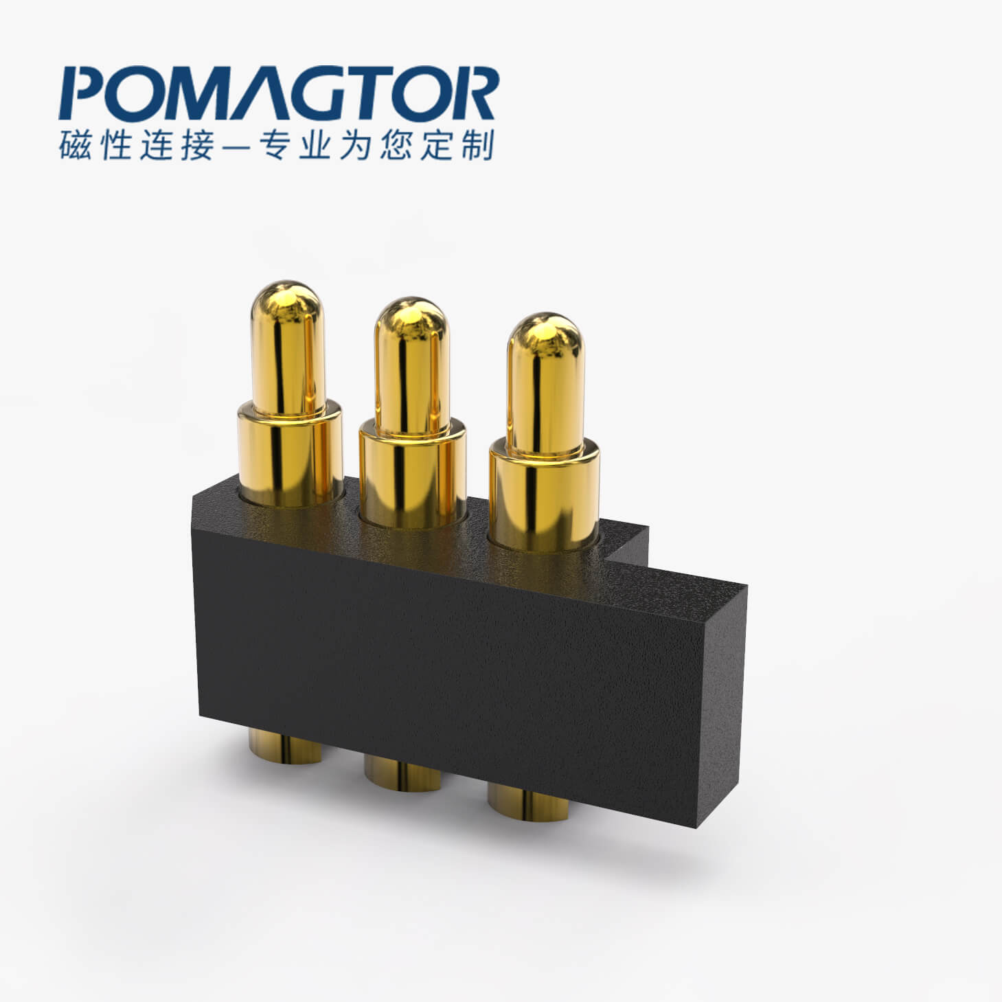 弹簧针连接器 侧帖式：3PIN，电镀黄铜Au3u，电压12V，电流4.5A，工作行程1.2mm:70gfMax，弹力30000次+，工作温度-30°~85°