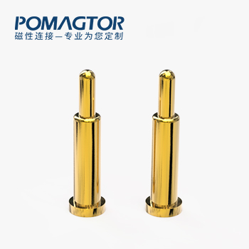 弹簧针 SMT式：电镀黄铜Au1u，电压12V，电流1A，弹力10000次+，工作温度-40°~150°