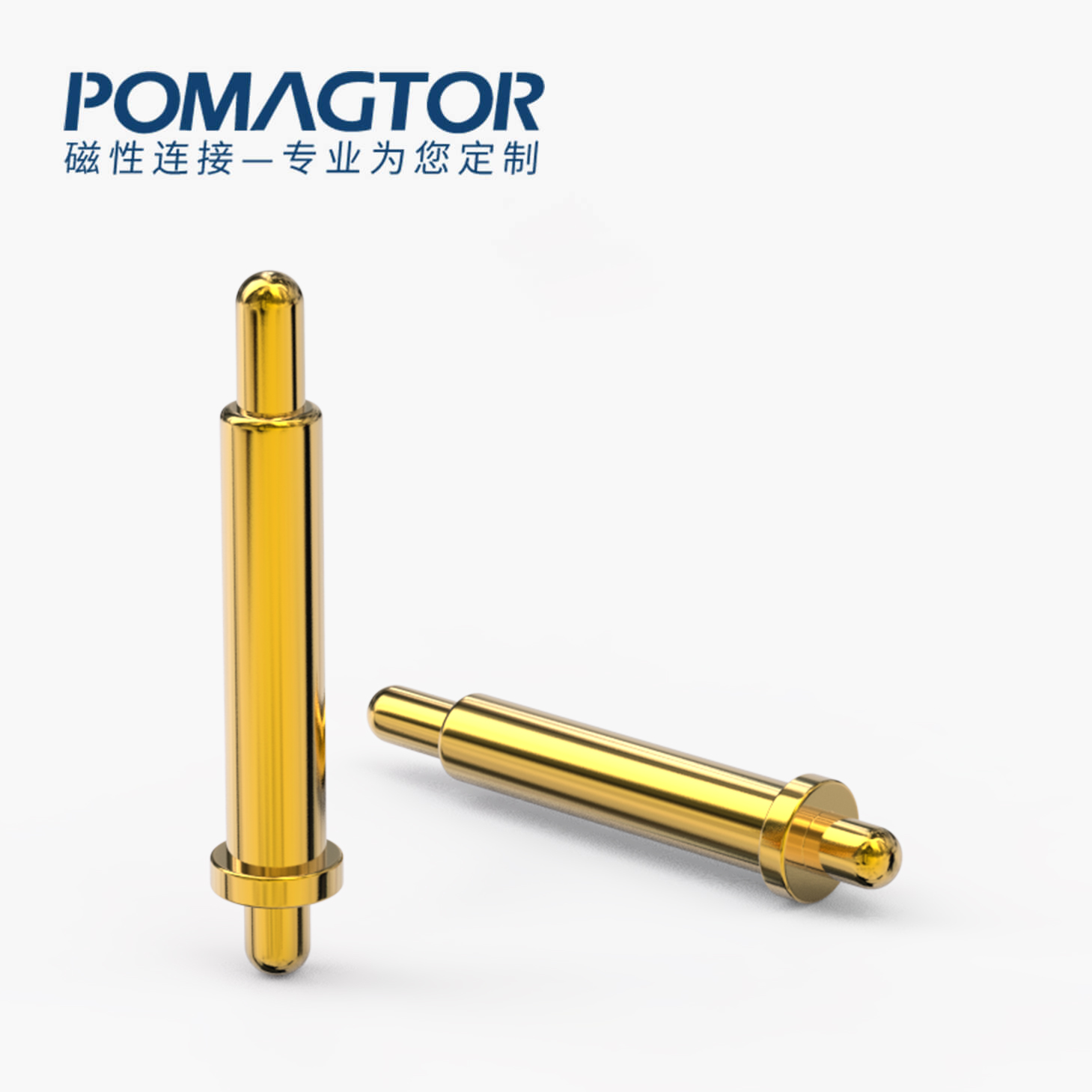 弹簧针 双头式：电镀黄铜Au1u，电压12V，电流1A，弹力10000次+，工作温度-40°~150°