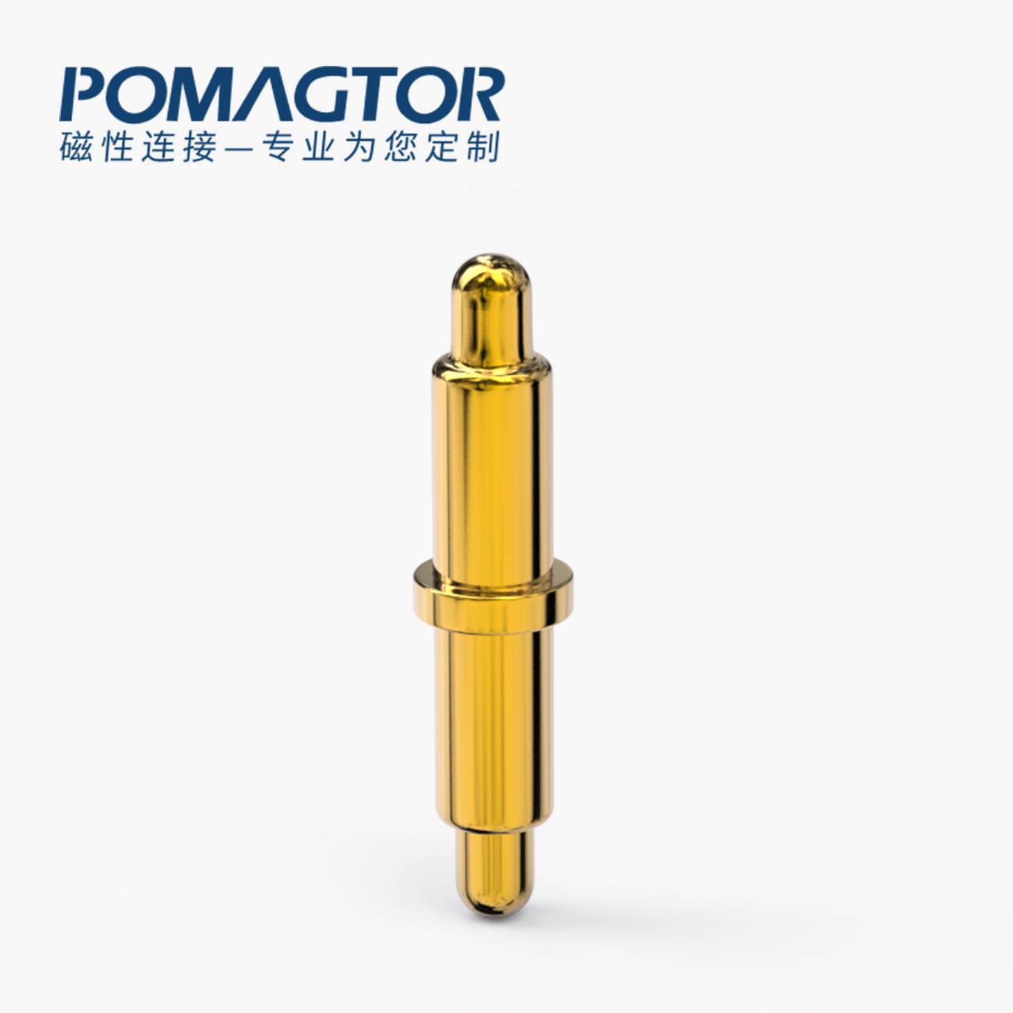 弹簧针 双头式：电镀黄铜Au1u，电压12V，电流1A，弹力10000次+，工作温度-40°~150°