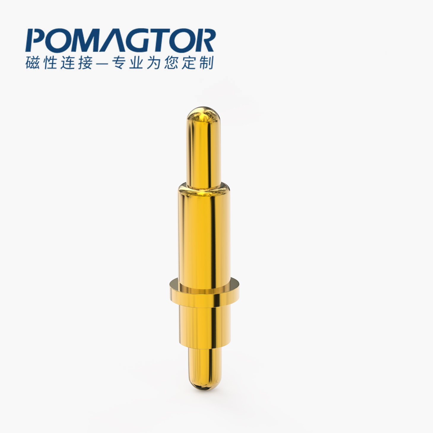 弹簧针 双头式：电镀黄铜Au1u，电压12V，电流1A，弹力10000次+，工作温度-40°~150°