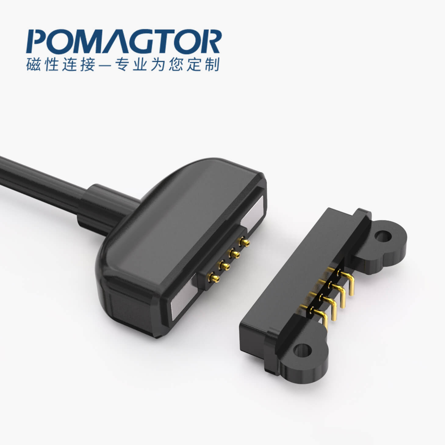 磁吸数据线 TK磁性系列：4PIN，电镀黄铜Au5u，电压5V，电流2A