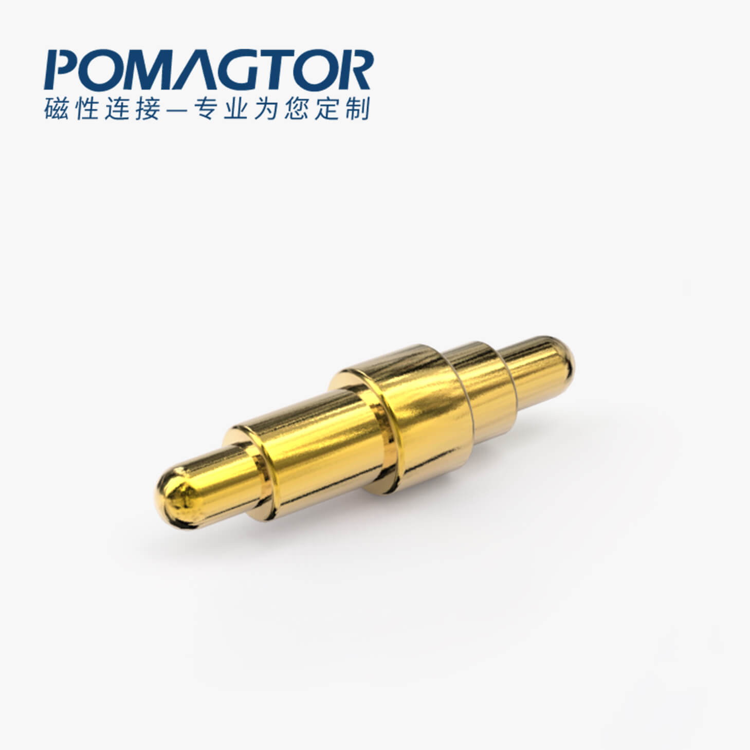 弹簧针 双头式：电镀黄铜Au1u，电压12V，电流1A，弹力10000次+，工作温度-40°~150°