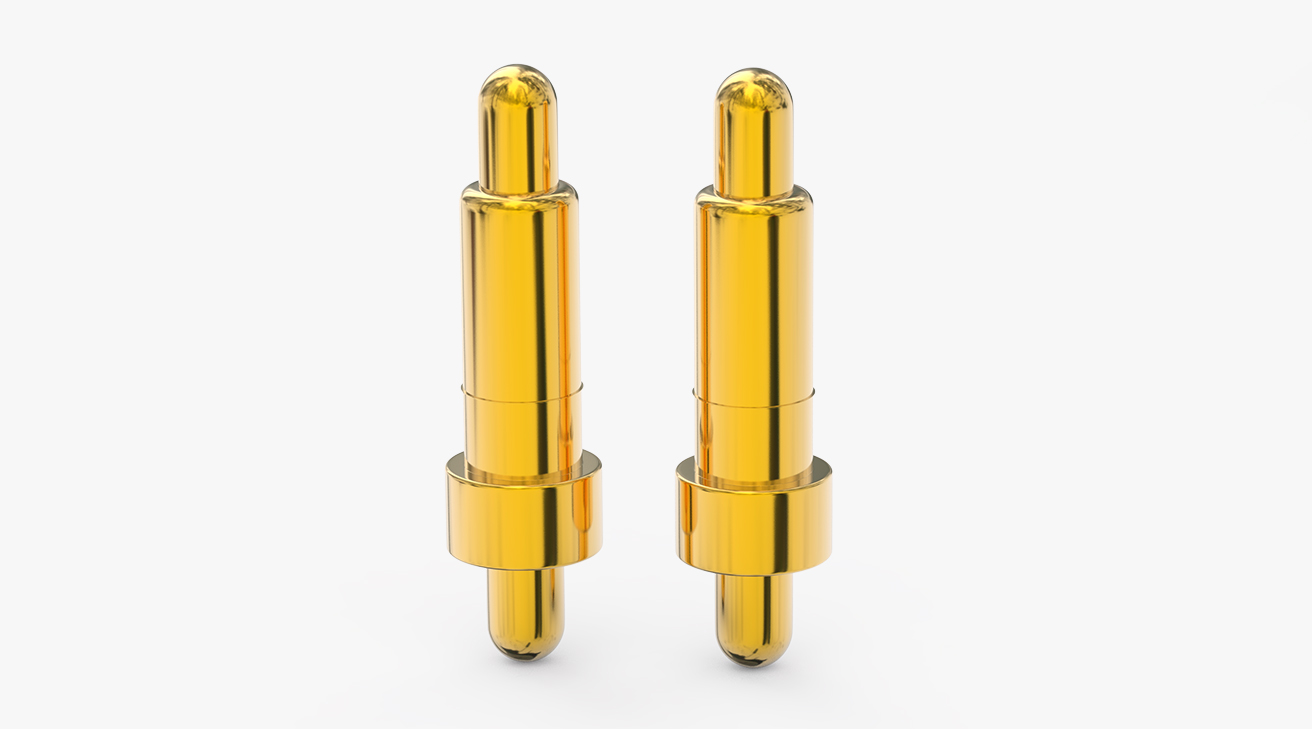 弹簧针 双头式：电镀黄铜Au1u，电压12V，电流1A，弹力10000次+，工作温度-40&deg;~150&deg;