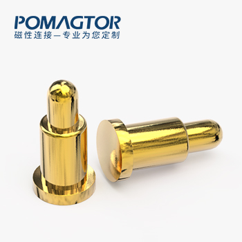 弹簧针 SMT式：电镀黄铜Au1u，电压12V，电流1A，弹力10000次+，工作温度-40°~150°