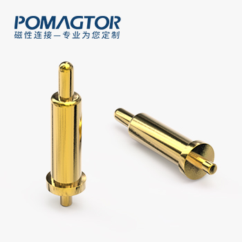 弹簧针 DIP式：电镀黄铜Au5u，电压5V，电流1A，工作行程1.0mm:40±15gf，弹力10000次+，工作温度-30°~85°