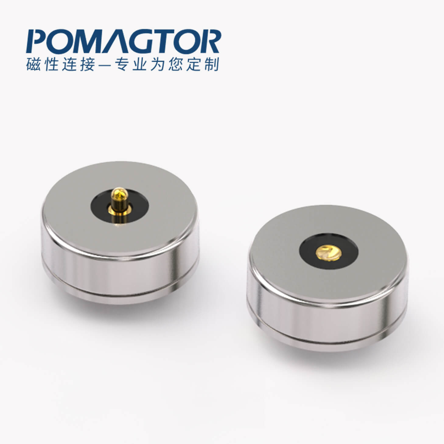 磁吸连接器 圆形磁性系列：2PIN，电压12V，电流2A，工作温度-30°~85°