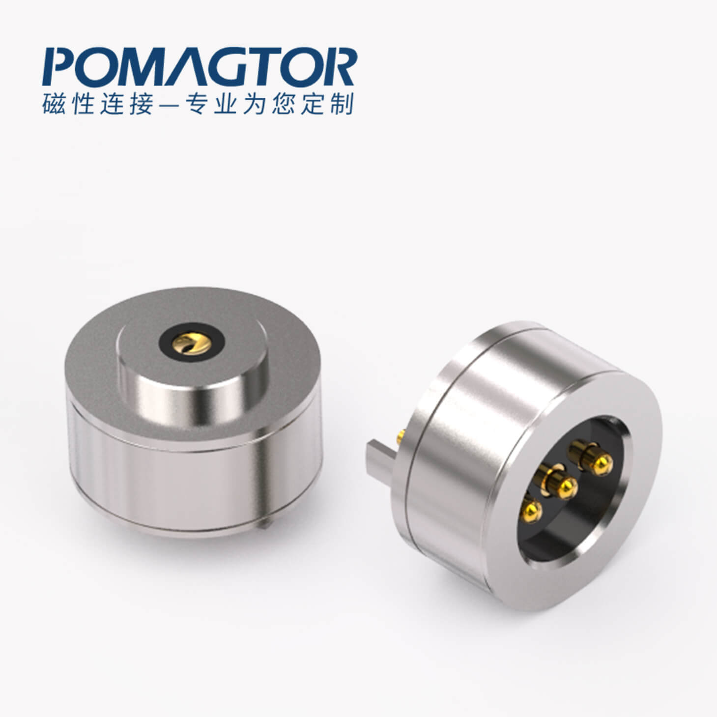 磁吸连接器 圆形磁性系列：2PIN，电压5V，电流2A，工作温度-30°~85°