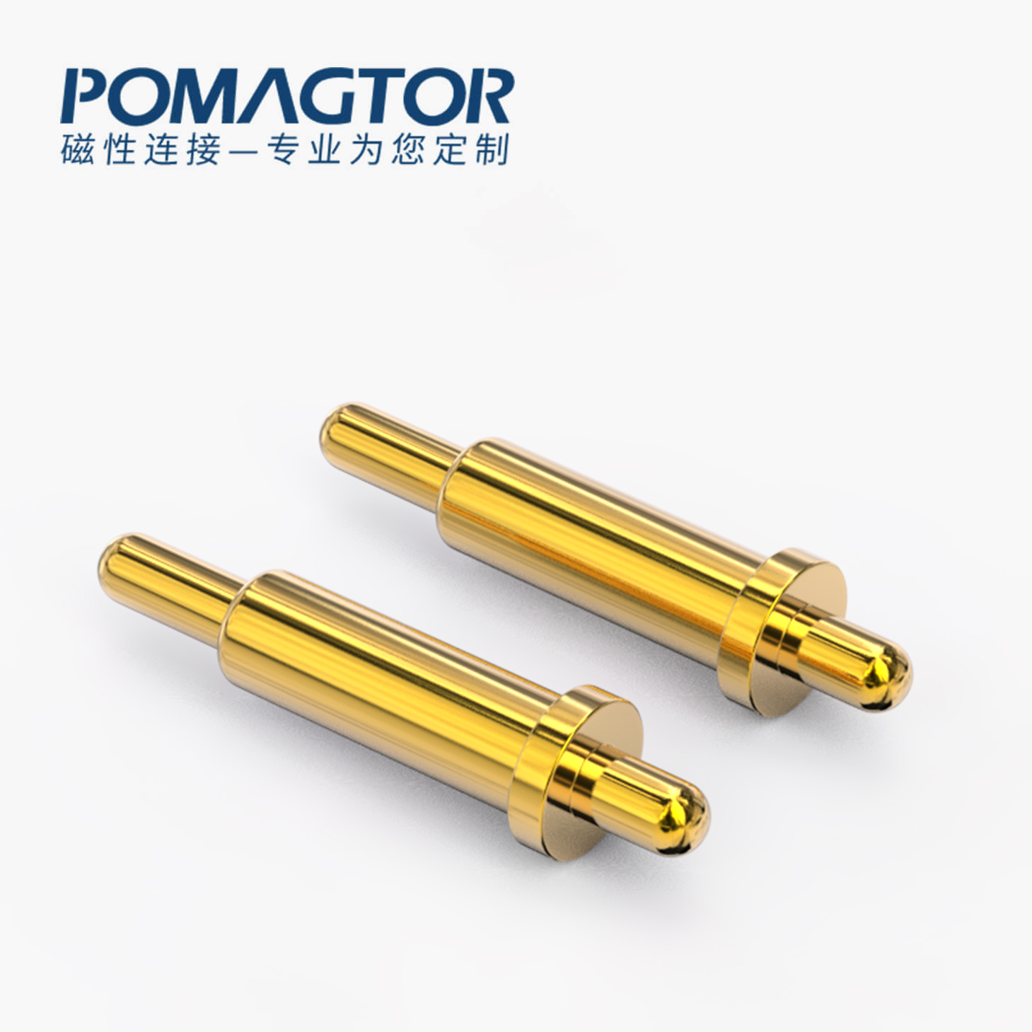 弹簧针 双头式：电镀黄铜Au1u，电压12V，电流1A，弹力10000次+，工作温度-40°~150°