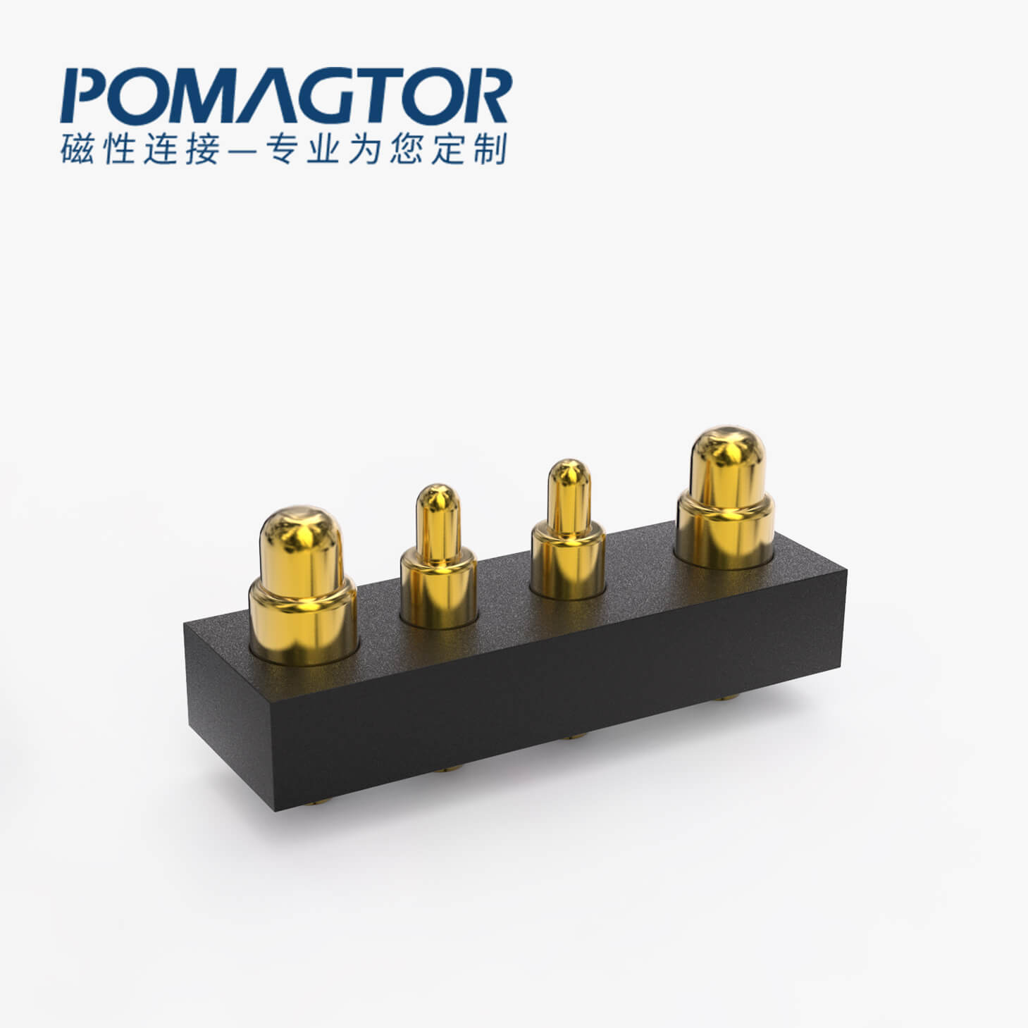 弹簧针连接器 DIP式：4PIN，电镀黄铜Au10u，电压12V，电流1.2A，工作行程0.5mm:150gfMax，弹力30000次+，工作温度-30°~85°