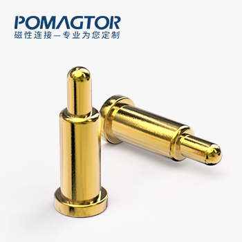 弹簧针 SMT式：电镀黄铜Au1u，电压12V，电流1A，弹力10000次+，工作温度-40°~150°