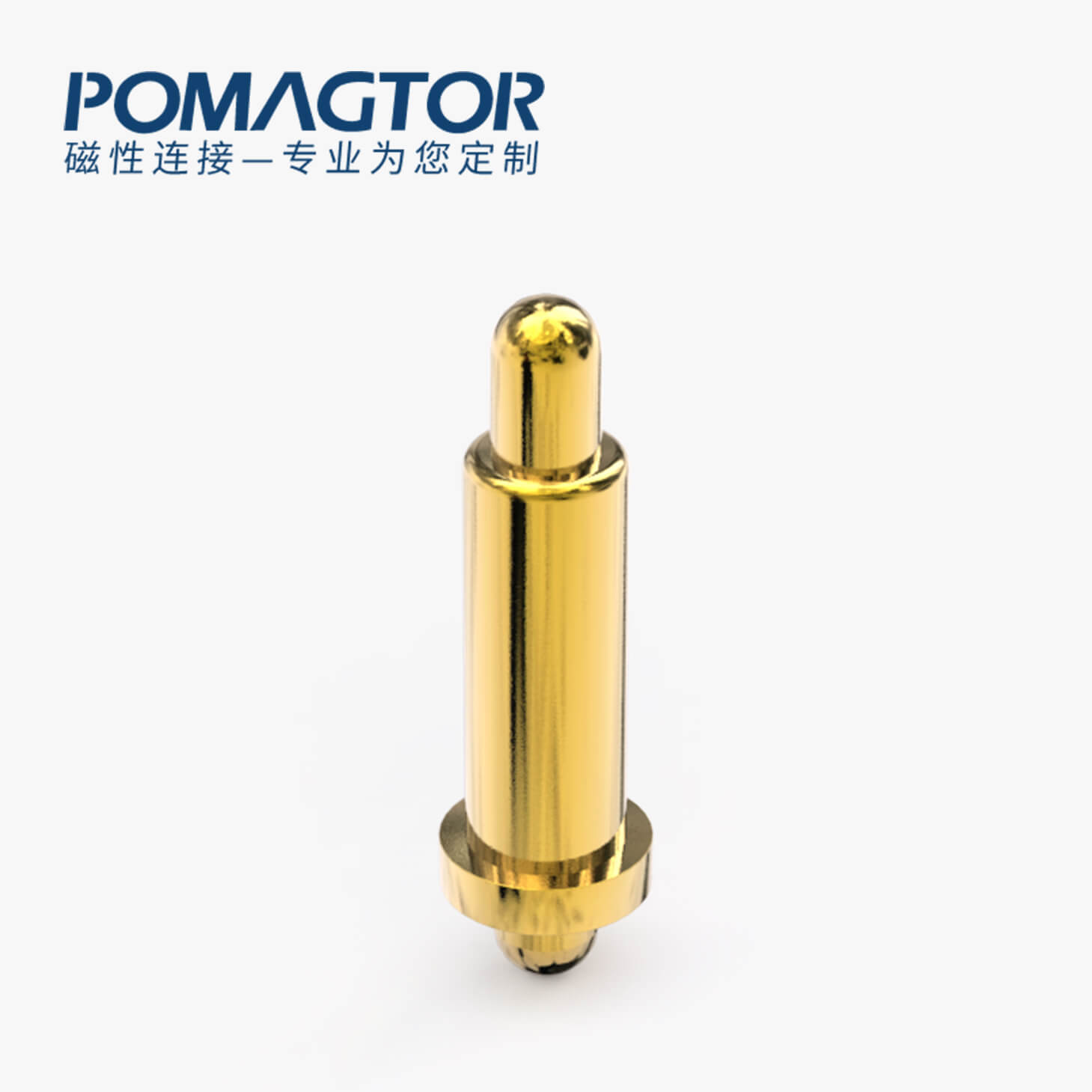 弹簧针 双头式：电镀黄铜Au1u，电压12V，电流1A，弹力10000次+，工作温度-40°~150°