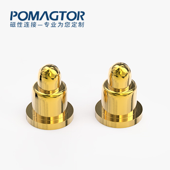 弹簧针 SMT式：电镀黄铜Au3u，电压12V，电流1A，弹力10000次+，工作温度-40°~150°