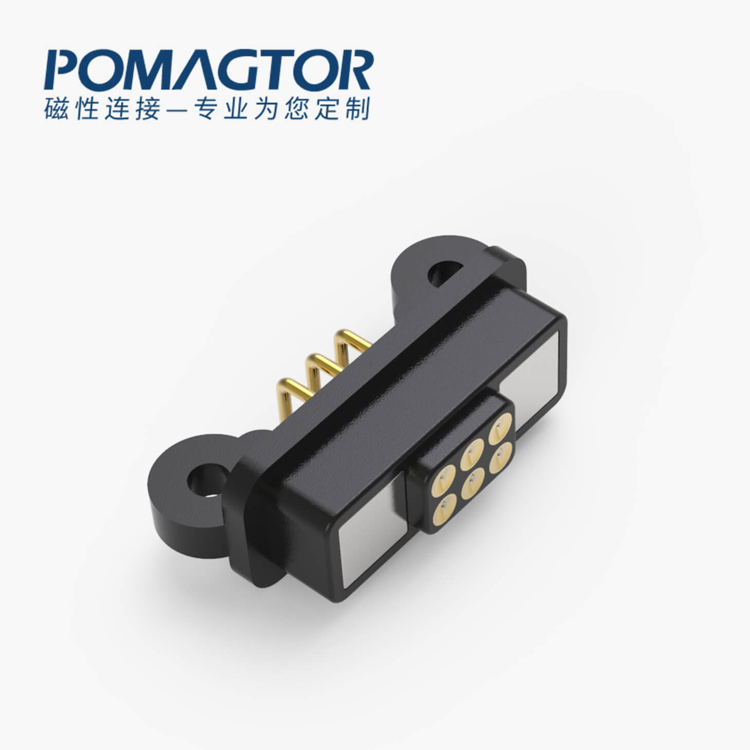 磁吸连接器 TK磁性系列：6PIN，电镀黄铜Au5u，电压5V，电流2A