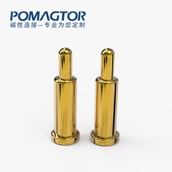 弹簧针 SMT式：电镀黄铜Au1u，电压12V，电流1A，弹力10000次+，工作温度-40°~150°