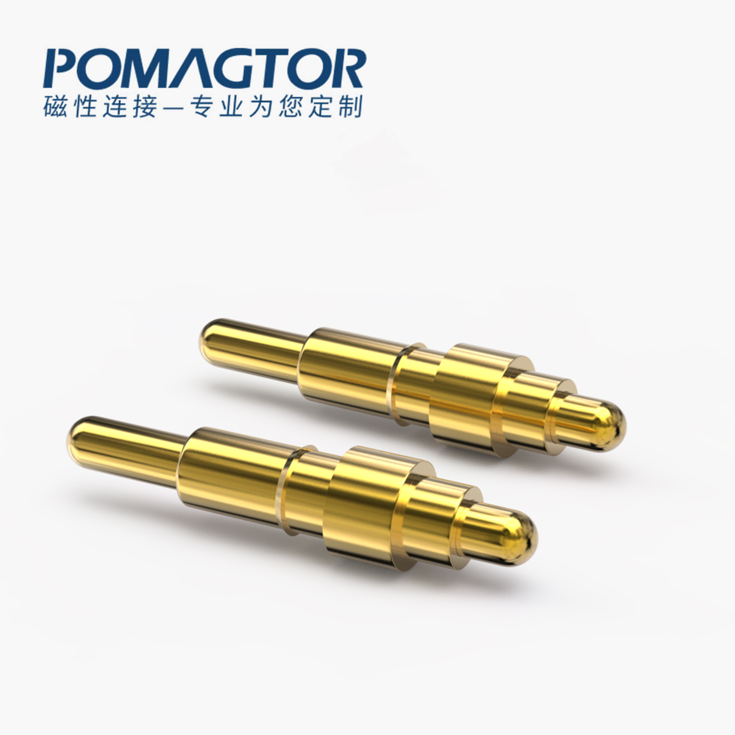 弹簧针 双头式：电镀黄铜Au1u，电压12V，电流1A，弹力10000次+，工作温度-40°~150°
