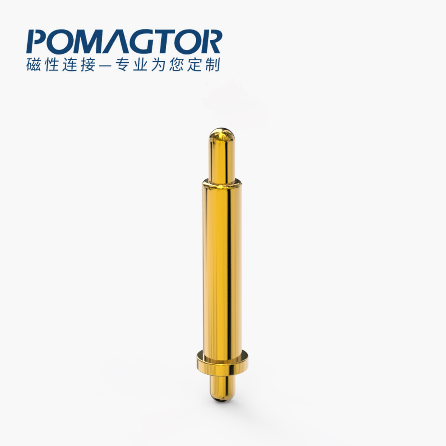 弹簧针 双头式：电镀黄铜Au1u，电压12V，电流1A，弹力10000次+，工作温度-40°~150°