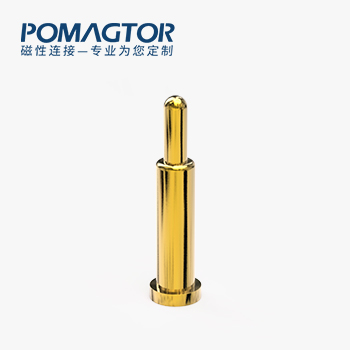 弹簧针 SMT式：电镀黄铜Au1u，电压12V，电流1A，弹力10000次+，工作温度-40°~150°