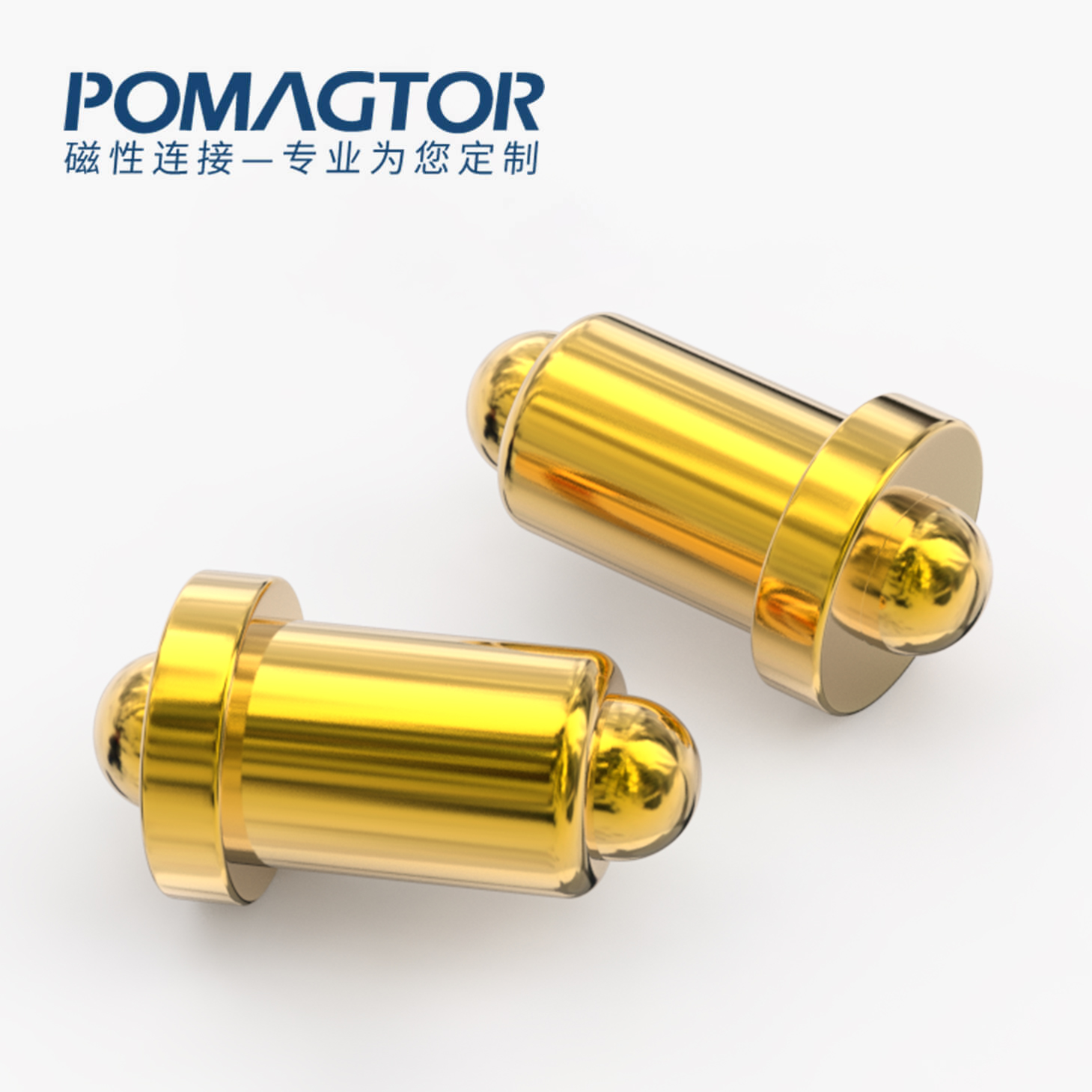 弹簧针 双头式：电镀黄铜Au1u，电压12V，电流1A，弹力10000次+，工作温度-40°~150°