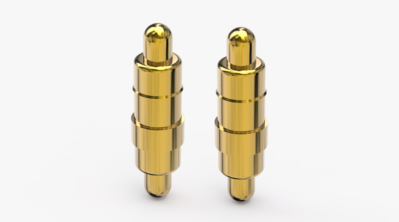弹簧针 双头式：电镀黄铜Au1u，电压12V，电流1A，弹力10000次+，工作温度-40&deg;~150&deg;