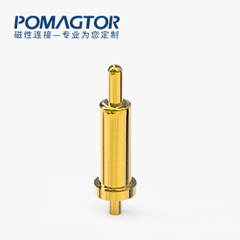 弹簧针 DIP式：电镀黄铜Au5u，电压5V，电流1A，工作行程0.7mm:60±20gf，弹力10000次+，工作温度-30°~85°