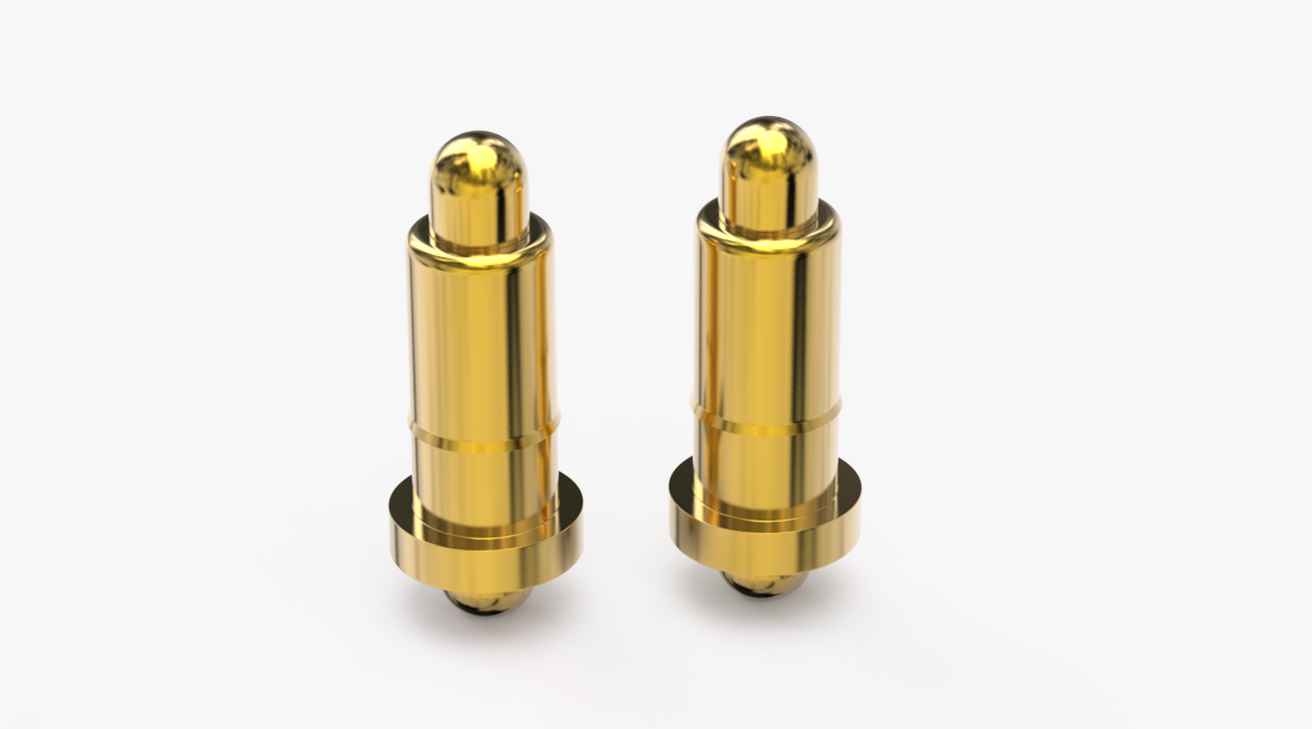 弹簧针 双头式：电镀黄铜Au1u，电压12V，电流1A，弹力10000次+，工作温度-40&deg;~150&deg;