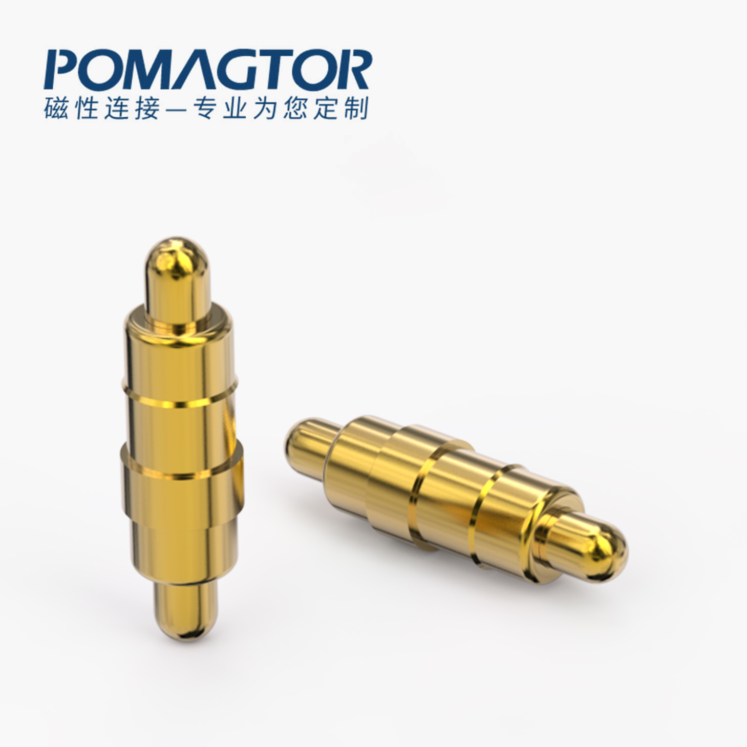 弹簧针 双头式：电镀黄铜Au1u，电压12V，电流1A，弹力10000次+，工作温度-40°~150°
