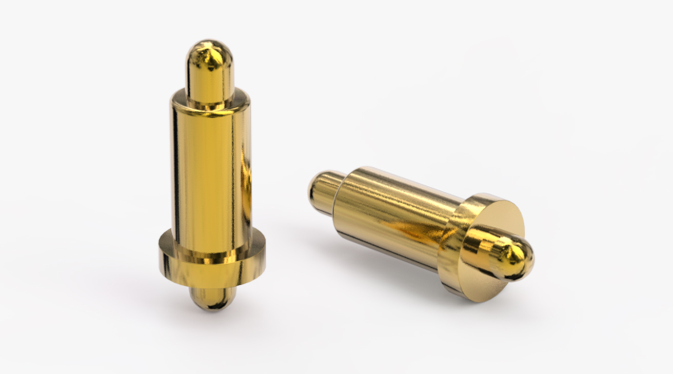 弹簧针 双头式：电镀黄铜Au1u，电压12V，电流1A，弹力10000次+，工作温度-40&deg;~150&deg;