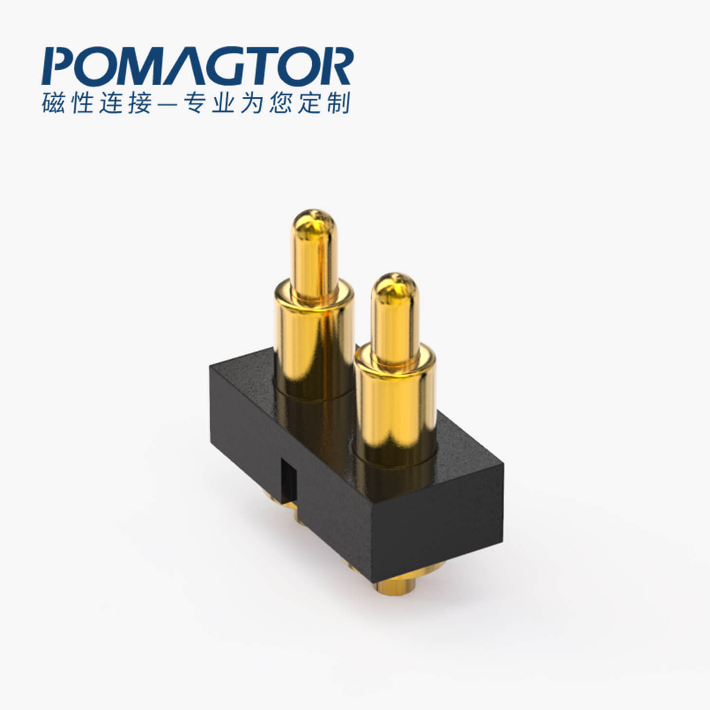 弹簧针连接器 DIP式：2PIN，电镀黄铜Au4u，电压36V，电流1A，工作行程1.0mm:35±20gf，弹力30000次+，工作温度-30°~85°