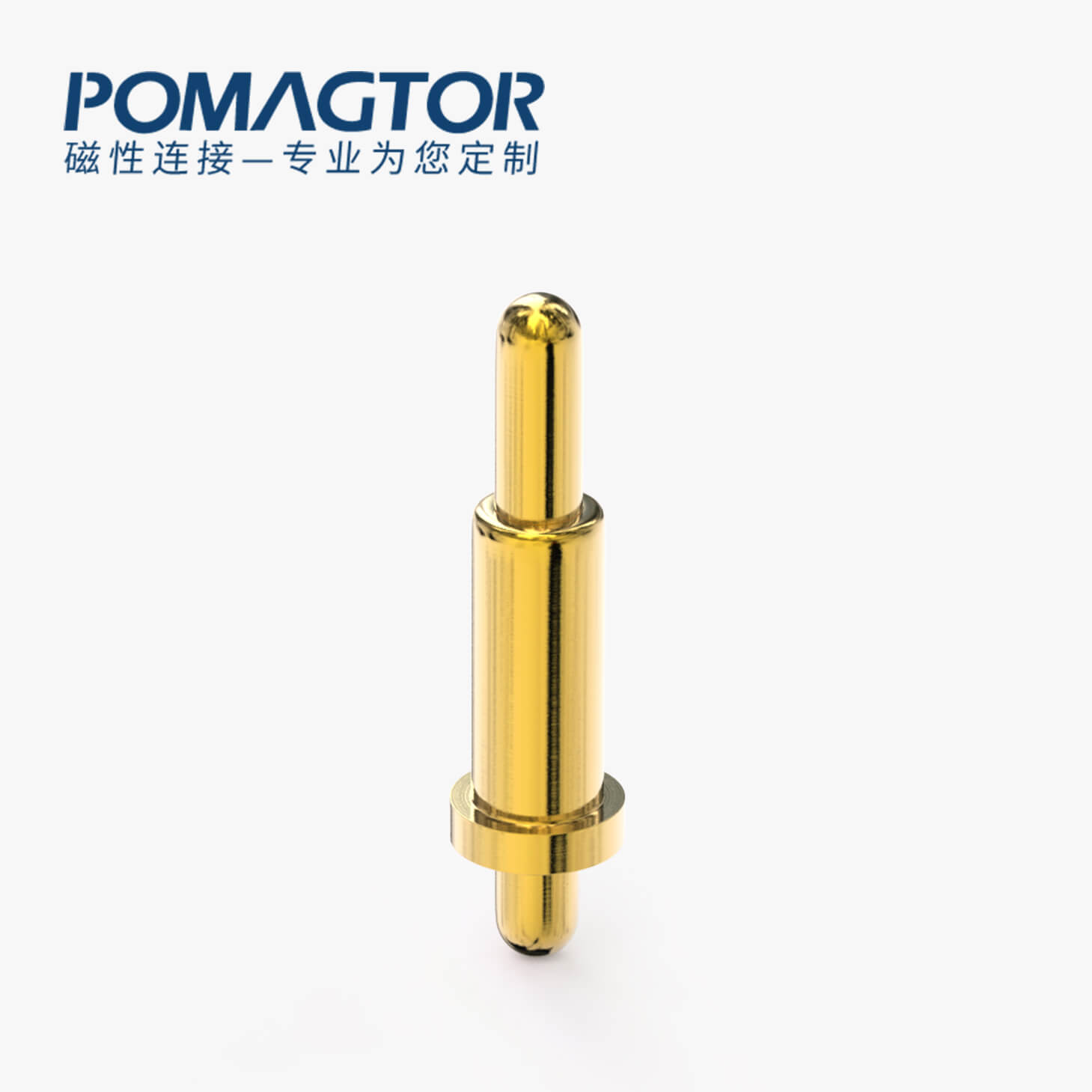 弹簧针 双头式：电镀黄铜Au1u，电压12V，电流1A，弹力10000次+，工作温度-40°~150°