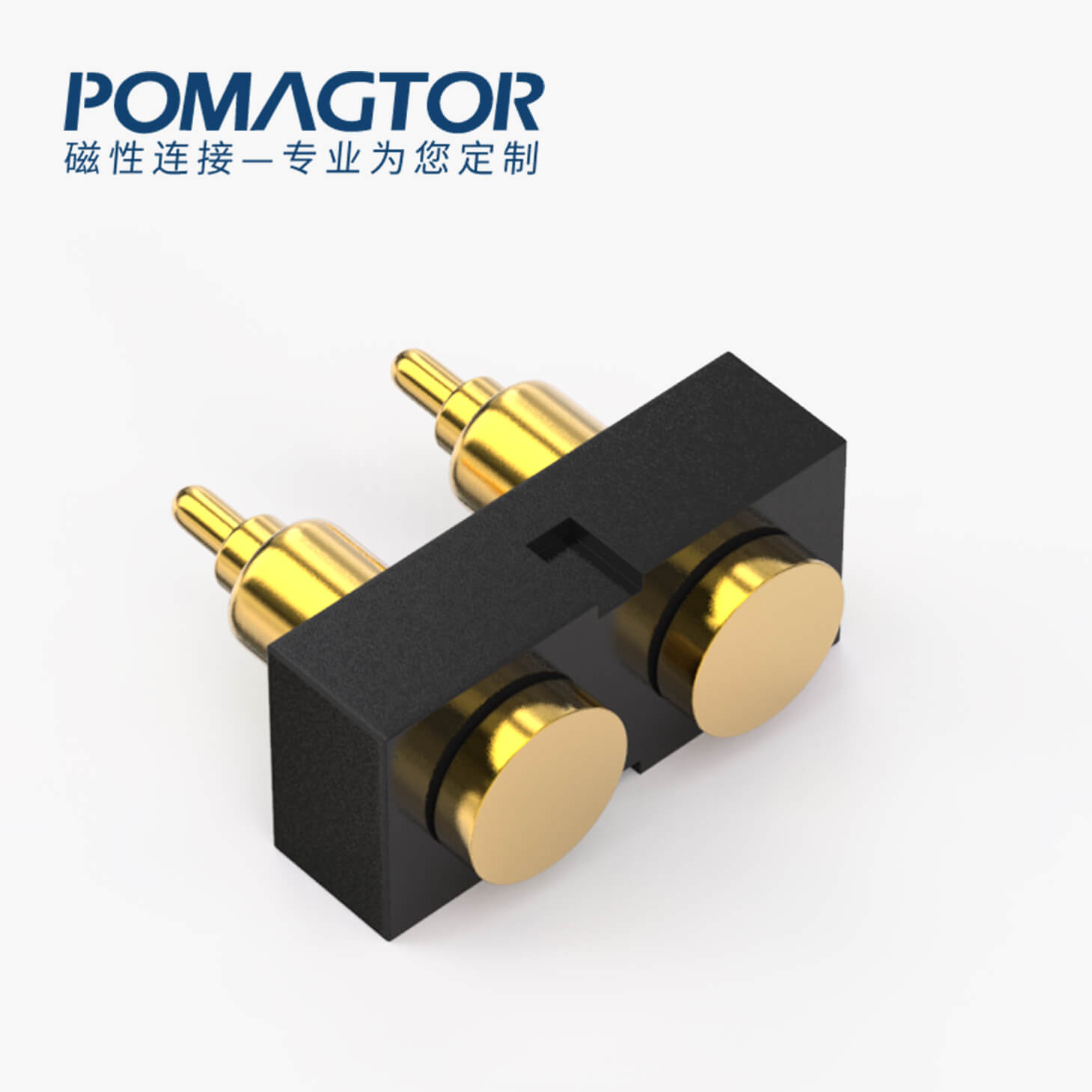 弹簧针连接器 SMT式：2PIN，电镀黄铜Au3u，电压12V，电流1.2A，工作行程0.8mm:150gfMax，弹力30000次+，工作温度-30°~85°