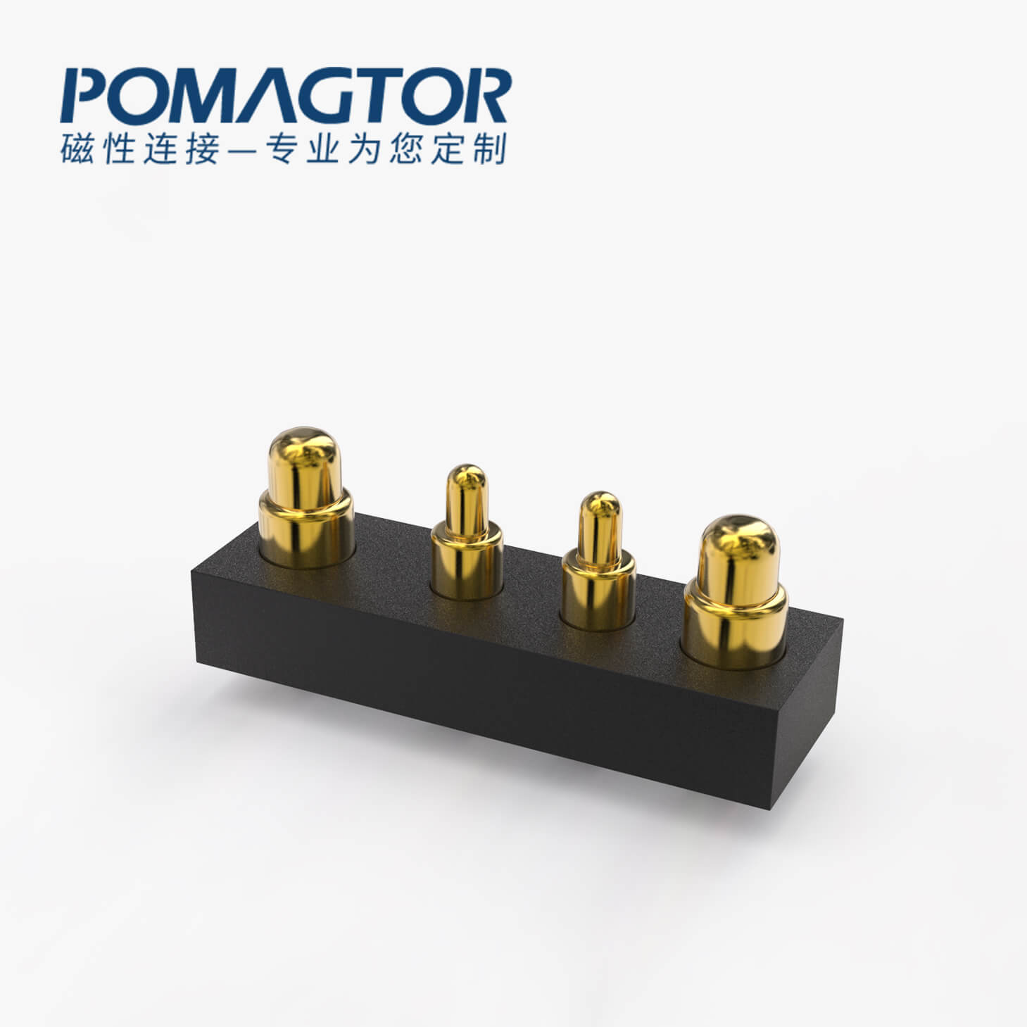弹簧针连接器 DIP式：4PIN，电镀黄铜Au10u，电压12V，电流1.2A，工作行程0.5mm:150gfMax，弹力30000次+，工作温度-30°~85°