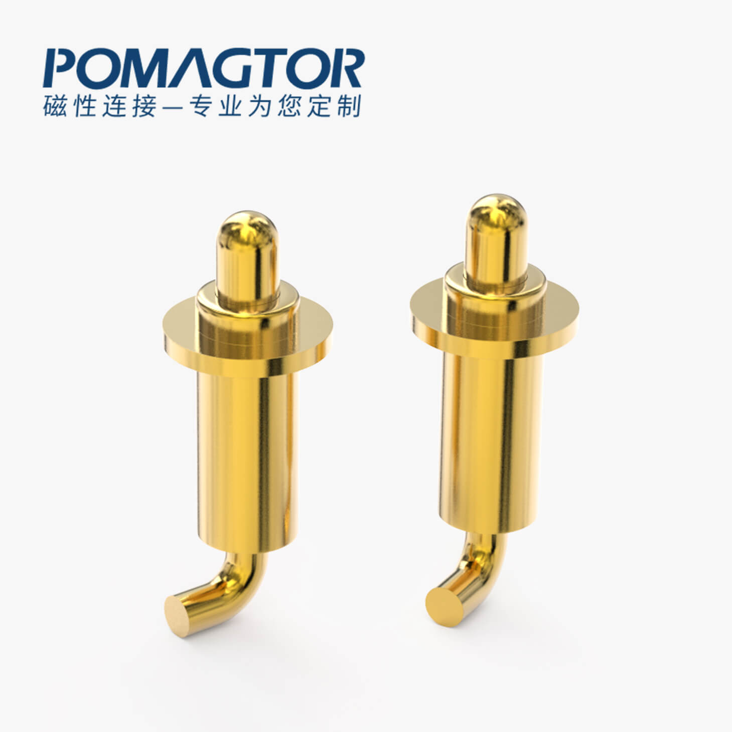 弹簧针 折弯式：电镀黄铜Au5u，电压5V，电流3A，工作行程1.0mm:60±15gf，弹力10000次+，工作温度-30°~85°