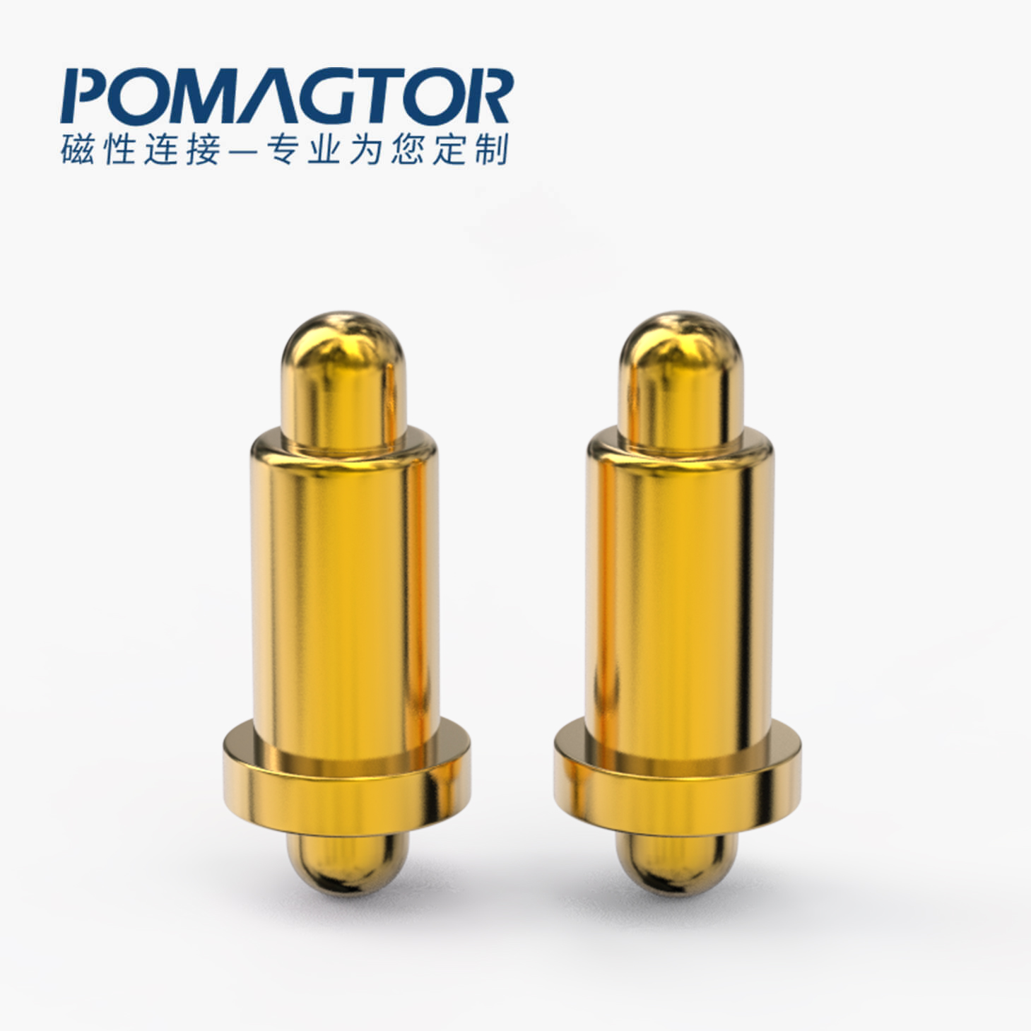 弹簧针 双头式：电镀黄铜Au1u，电压12V，电流1A，弹力10000次+，工作温度-40°~150°
