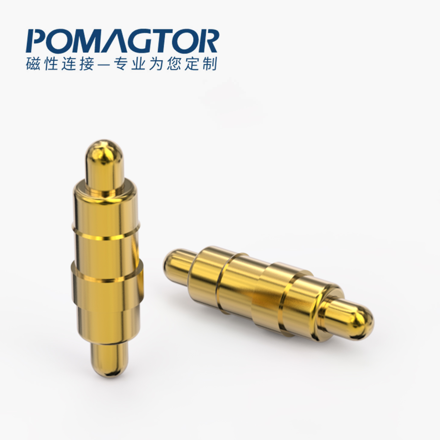 弹簧针 双头式：电镀黄铜Au1u，电压12V，电流1A，弹力10000次+，工作温度-40°~150°