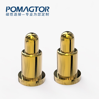 弹簧针 SMT式：电镀黄铜Au1u，电压12V，电流1A，弹力10000次+，工作温度-40°~150°