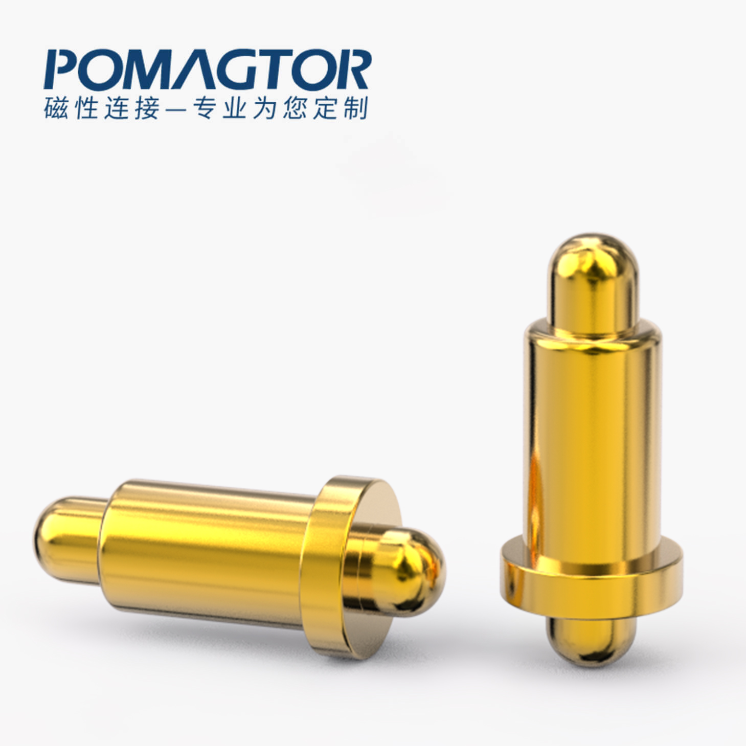 弹簧针 双头式：电镀黄铜Au1u，电压12V，电流1A，弹力10000次+，工作温度-40°~150°