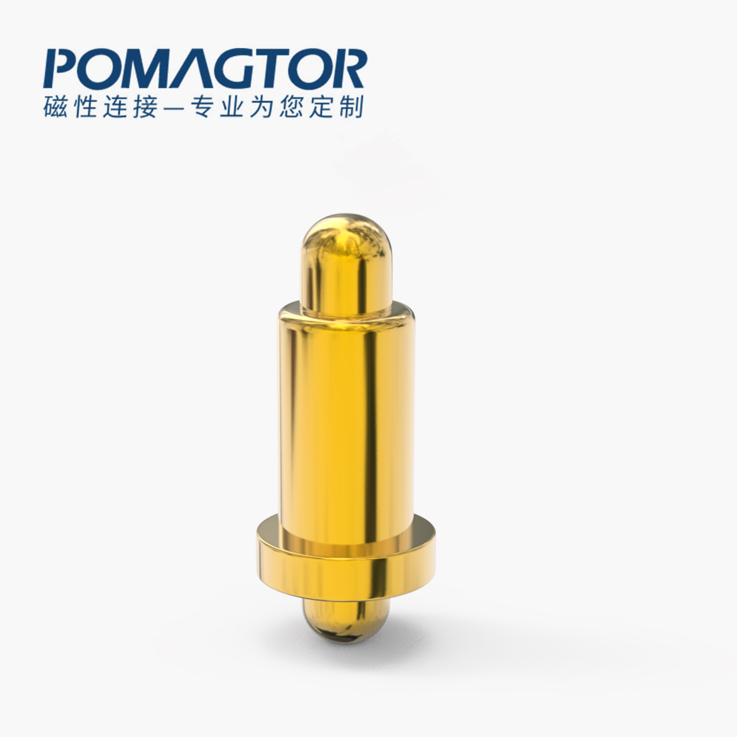 弹簧针 双头式：电镀黄铜Au1u，电压12V，电流1A，弹力10000次+，工作温度-40°~150°